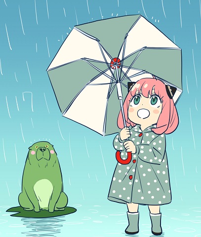 梅雨時、フォージャー家にも嵐の予感…アーニャが傘となる？